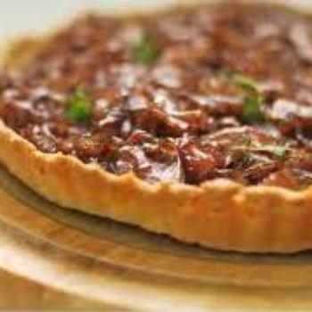 Onion Tarts with Mixed Greens